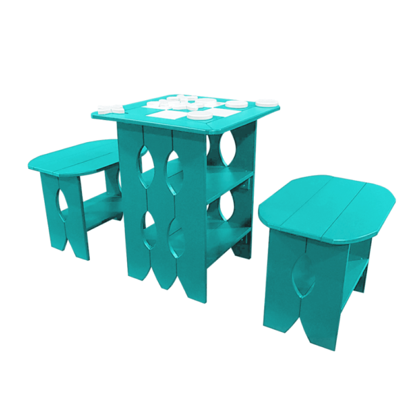 Tic Tac Toe Game Table teal