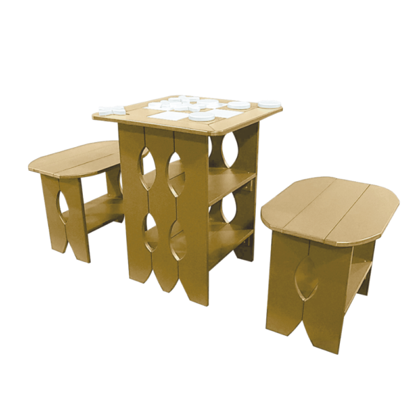 Tic Tac Toe Game Table weatherwood