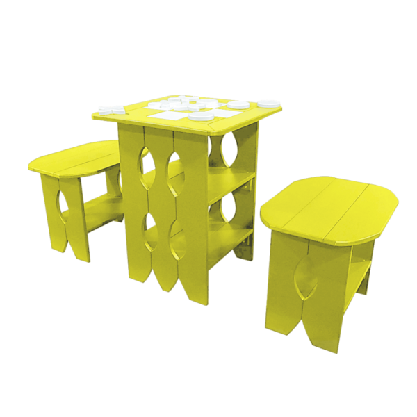Tic Tac Toe Game Table yellow