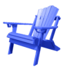 Traditional Adirondack Folding Chair Fan Back blue