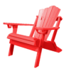 Traditional Adirondack Folding Chair Fan Back brightred