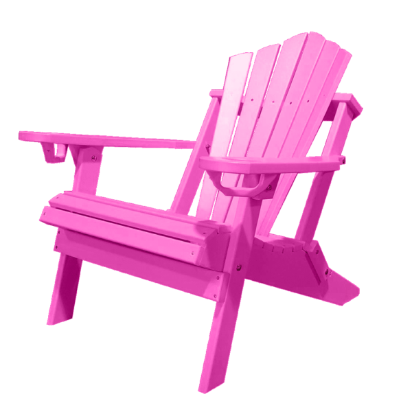 Traditional Adirondack Folding Chair Fan Back bubblegum