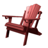 Traditional Adirondack Folding Chair Fan Back burgundy