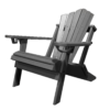Traditional Adirondack Folding Chair Fan Back charcoal