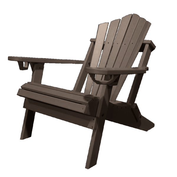 Traditional Adirondack Folding Chair Fan Back darkbrown