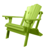 Traditional Adirondack Folding Chair Fan Back limegreen