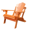 Traditional Adirondack Folding Chair Fan Back orange
