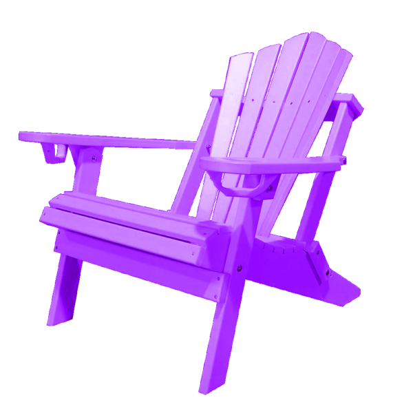 Traditional Adirondack Folding Chair Fan Back purple