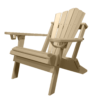 Traditional Adirondack Folding Chair Fan Back weatherwood