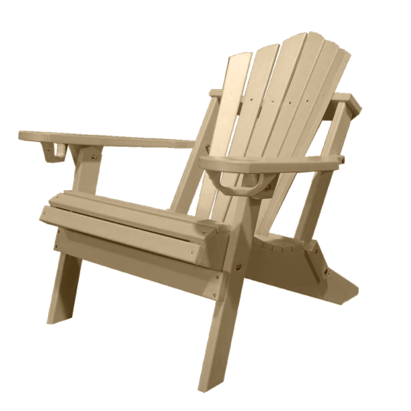 Traditional Adirondack Folding Chair Fan Back weatherwood