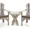 Two Round Back Patio Ht Chairs with Folding Side Table