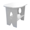 V Bottom Table white