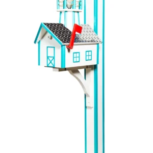 Polydeluxelighthousemailboxdiamondplateroof postsleevewhite arubablue1 1920w scaled