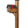 Polystandardmailboxmahogany blackwithpostsleeve1 1920w
