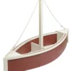 Sailboat Planter Cherry wood and White