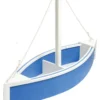 Sailboat Planter bright Blue and White