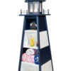 bookshelf poly lighthouse patriot blue and white