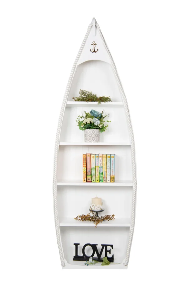 bookshelf rowboat large white