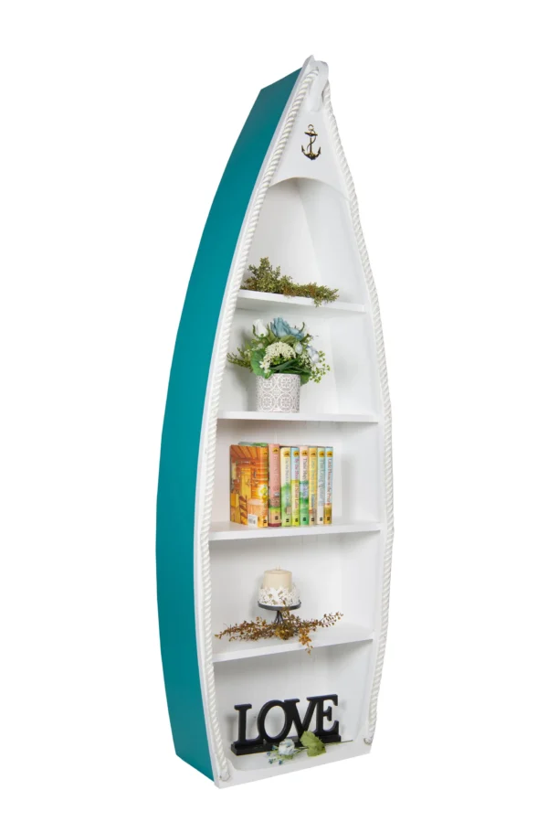 bookshelf rowboat large aruba white