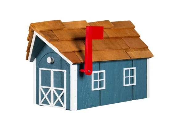 woodmailboxcedarroofblue white1 1920w