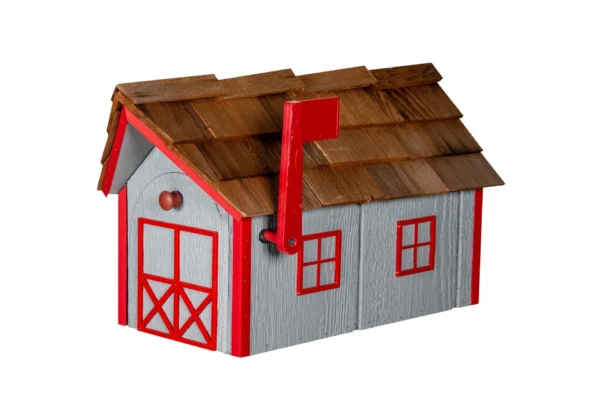 woodmailboxcedarroofgray cardinalred 1920w
